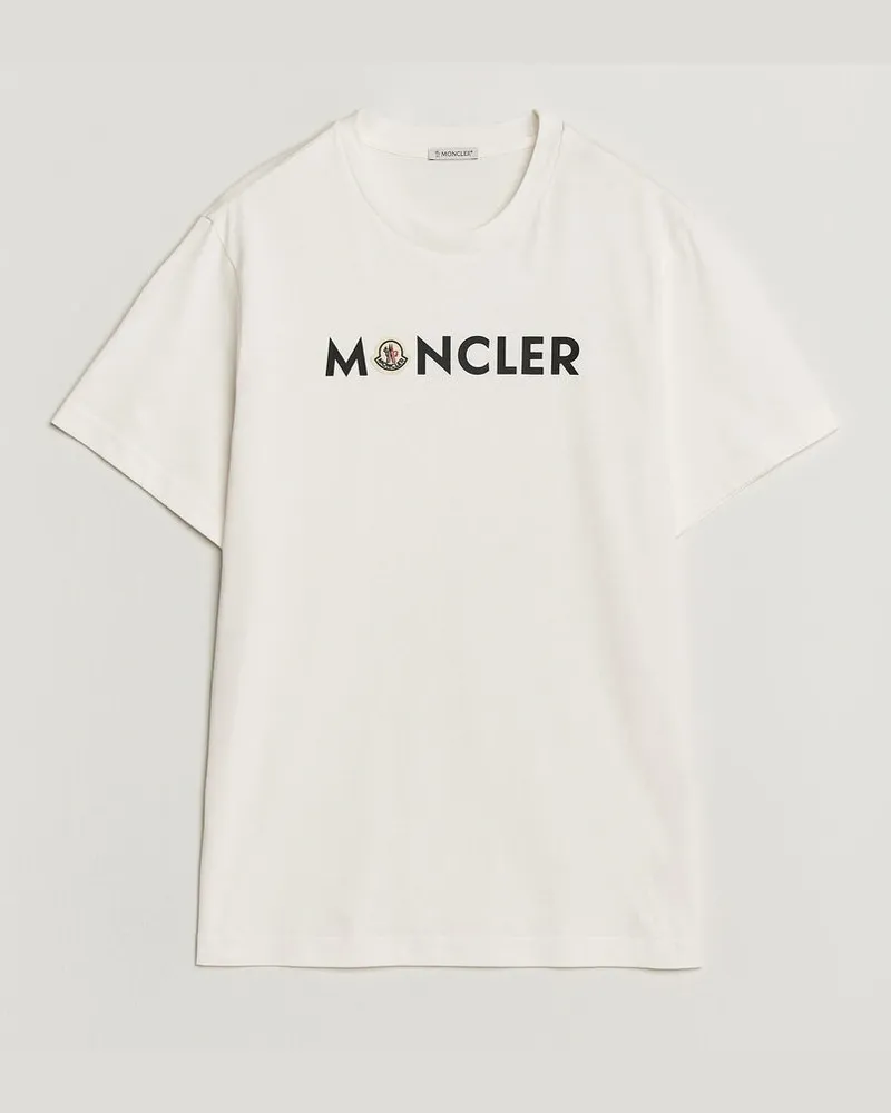 Moncler Logo Lettering T-Shirts White Weiß