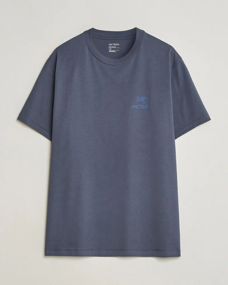 Arc'teryx Kragg Cotton Bird Word T-Shirt Dark Stratus Blau