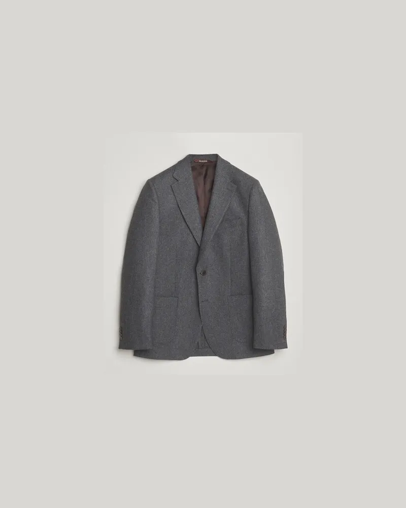 Morris Flannel Wool Blazer Grey Grau