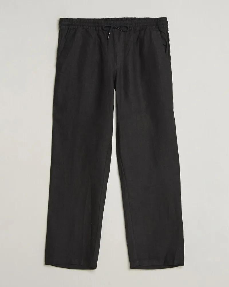 OAS Nino Linen Pants Black Schwarz