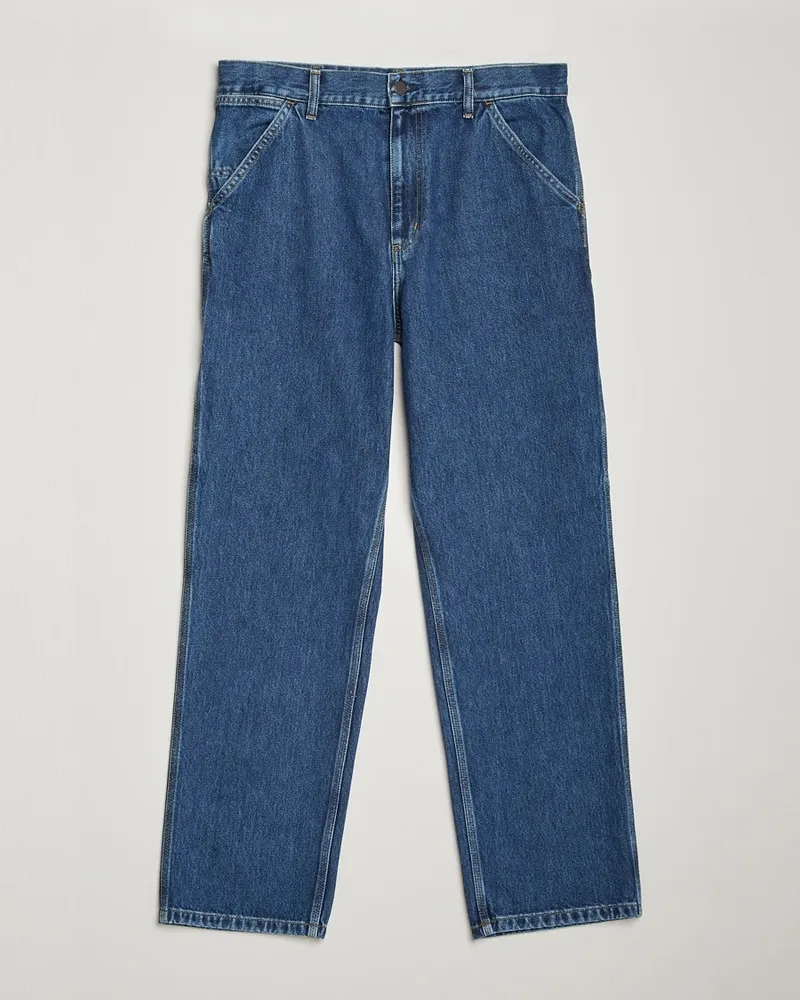 Carhartt WIP Single Knee Smith Denim Pants Blue Stone Washed Blau