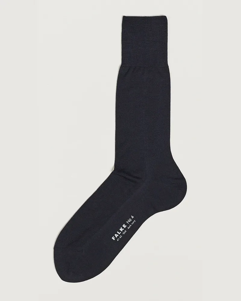 Falke No. 4 Pure Silk Socks Dark Navy Blau