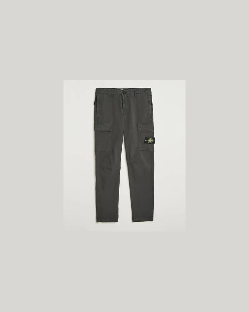 Stone Island Supima Cotton Stretch Cargo Trousers Lead Grey Grau