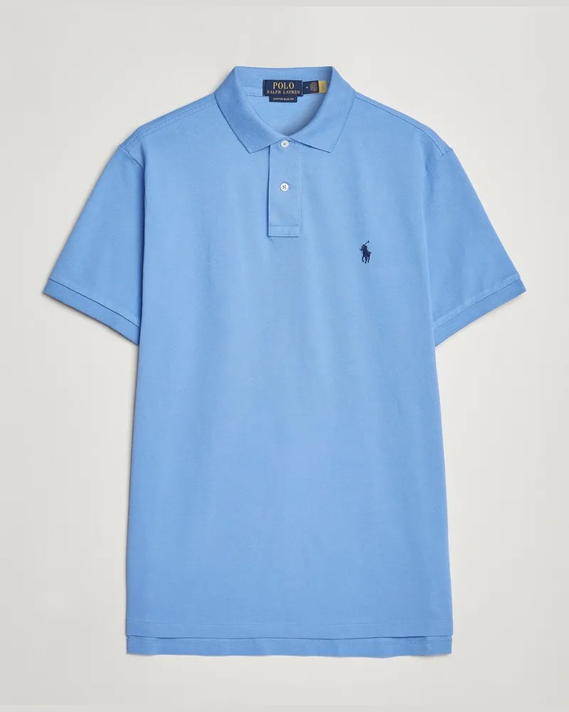 Ralph Lauren Custom Slim Fit Polo Harbour Island Blau