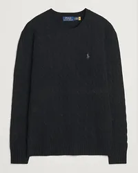 Ralph Lauren Woll/Cashmere Cable Rundhals Polo Black Schwarz