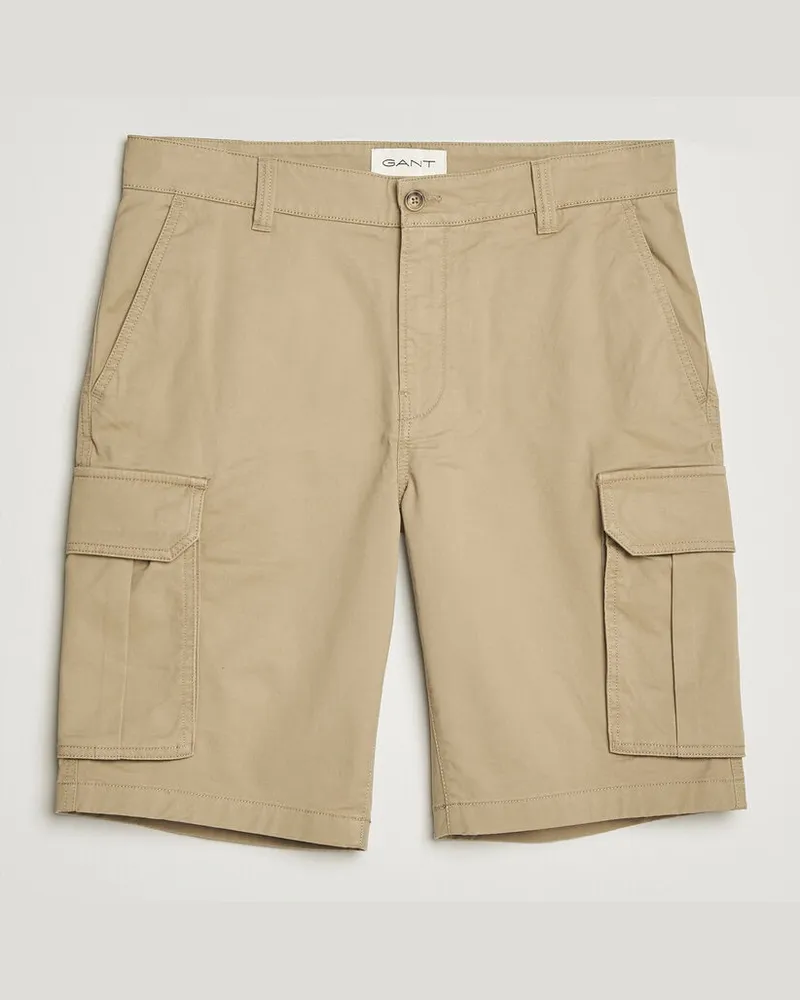 Gant Regular Fit Classic Cargo Shorts Dark Khaki Beige