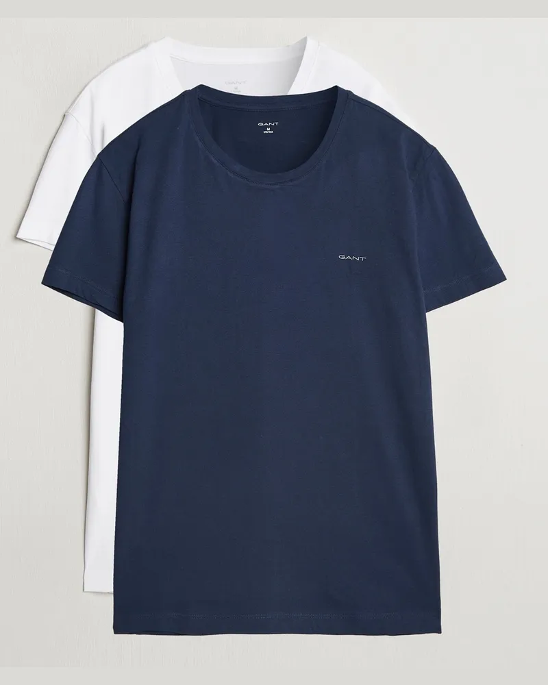 Gant 2-Pack Crew Neck T-Shirt Navy/White Weiß