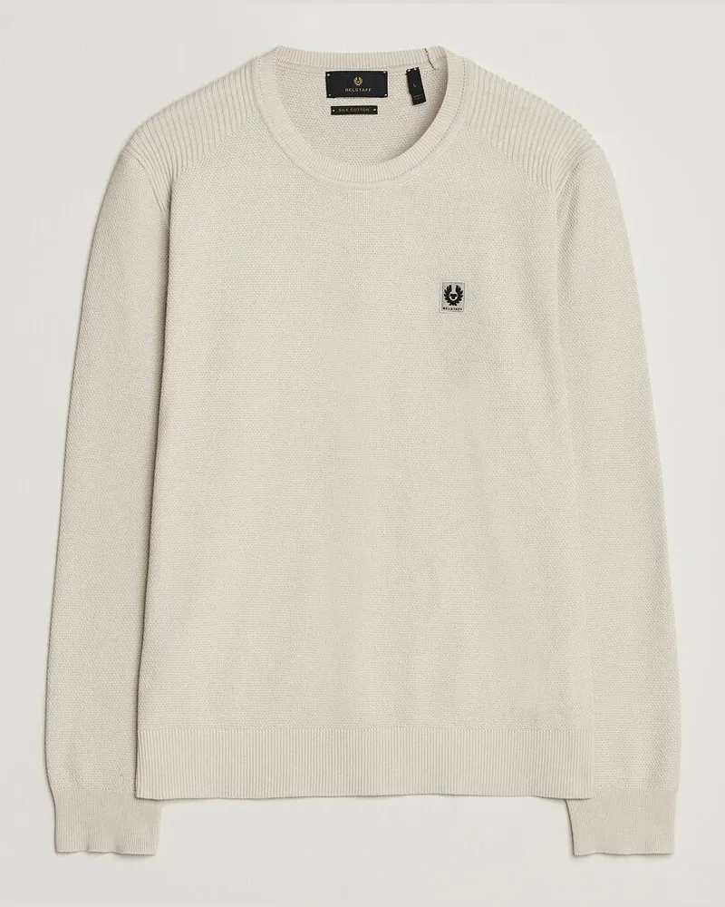 Belstaff Coast Knitted Crew Neck Silver Birch Beige