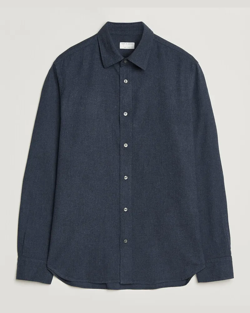Tiger of Sweden Bjorn Brushed Cotton Shirt Steel Blue Blau
