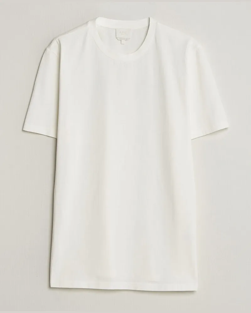 A.P.C. Printed Crew Neck T-Shirt Off White Weiß