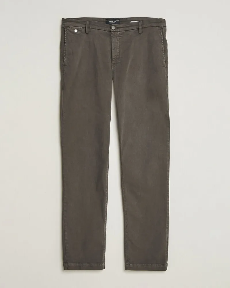 Replay Benni Hyperflex X-Lite Chinos Wood Grey Grau