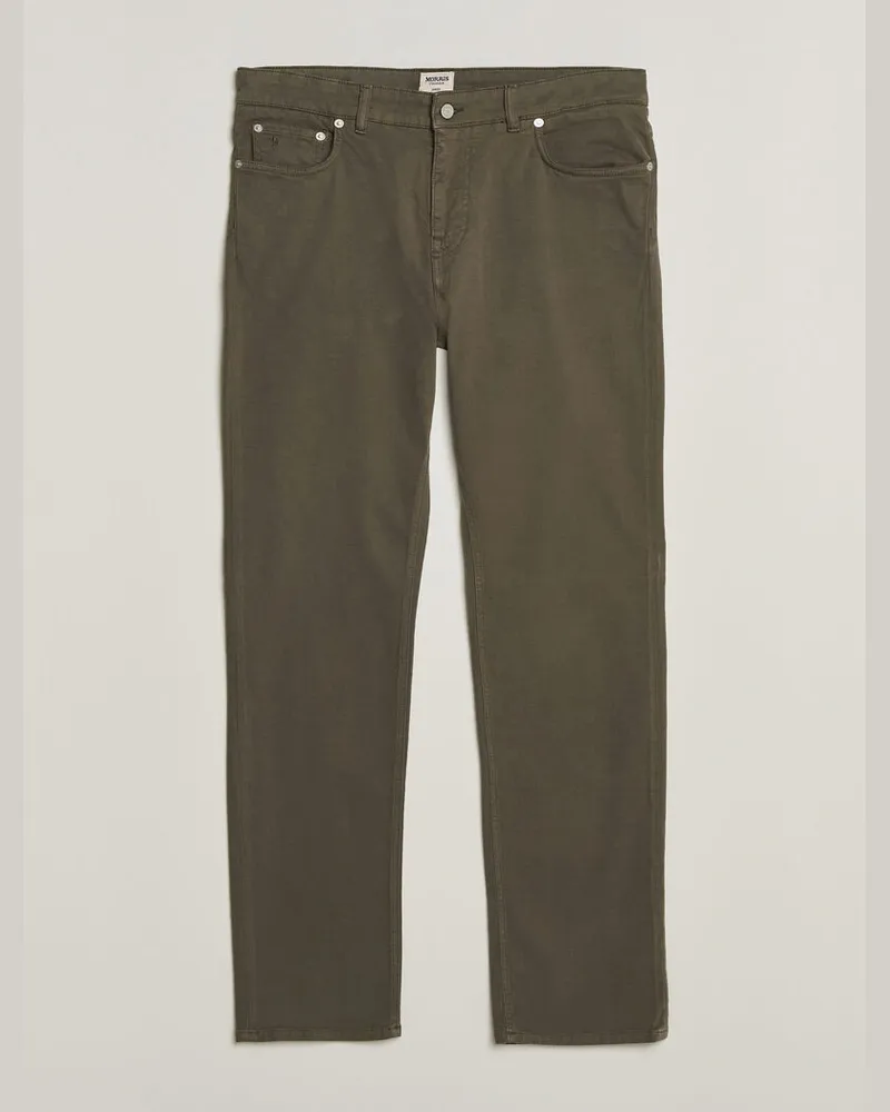 Morris James Brushed 5-Pocket Pant Olive Grün