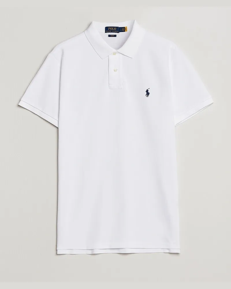 Ralph Lauren Slim Fit Polo White Weiß