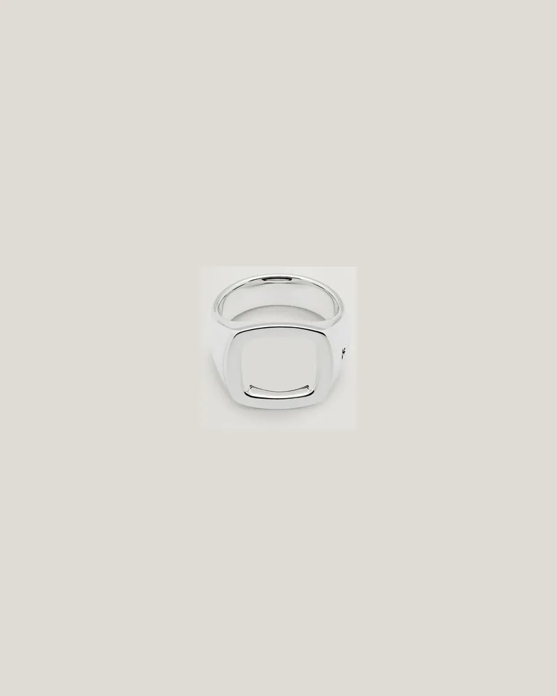 Tom Wood Cushion Open Ring Silver Silber