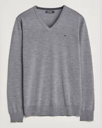 J.Lindeberg Lymann True Merino V-Neck Pullover Grey Grau