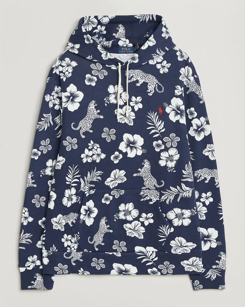 Ralph Lauren Island Terry Hoodie Jaguar Tropical Blau