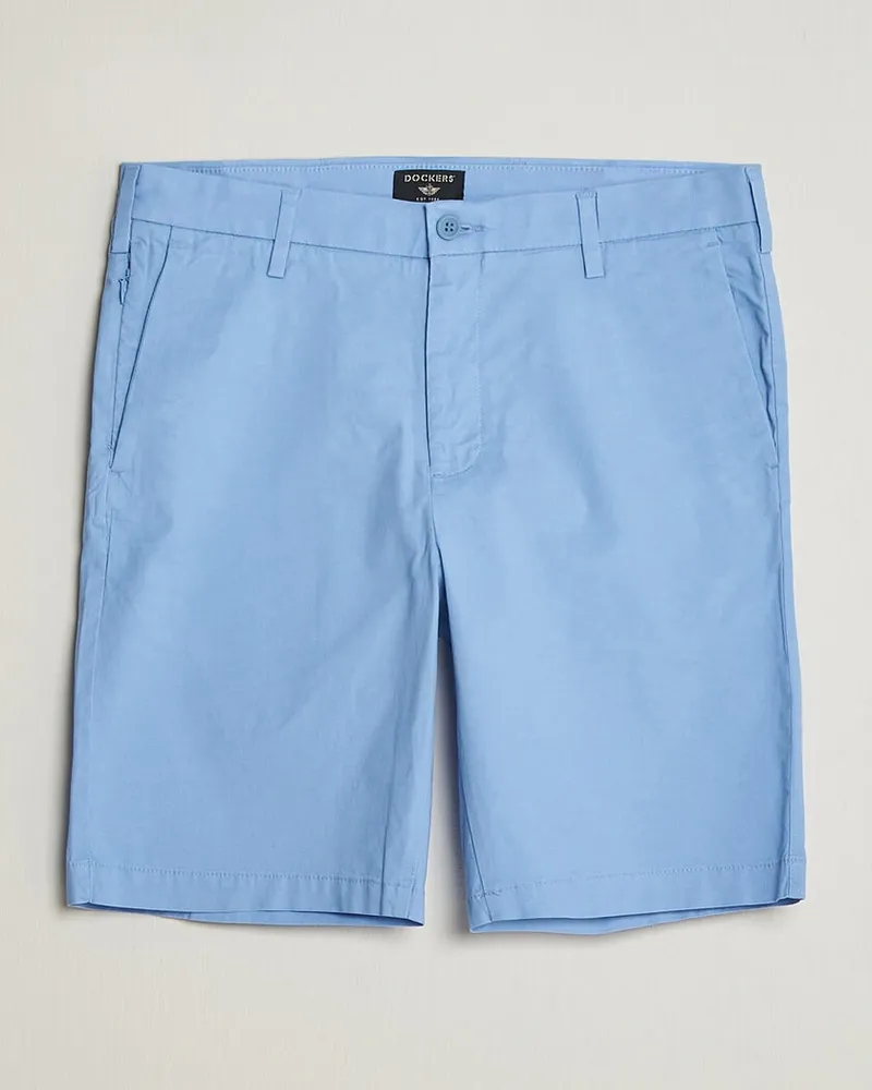 Dockers Slim Cotton/Linen Shorts Vista Blue Blau