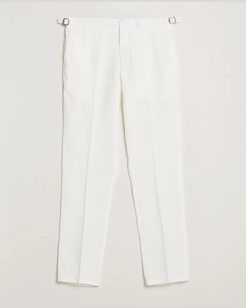Orlebar Brown Griffon Italian Linen Trousers White Sand Weiß