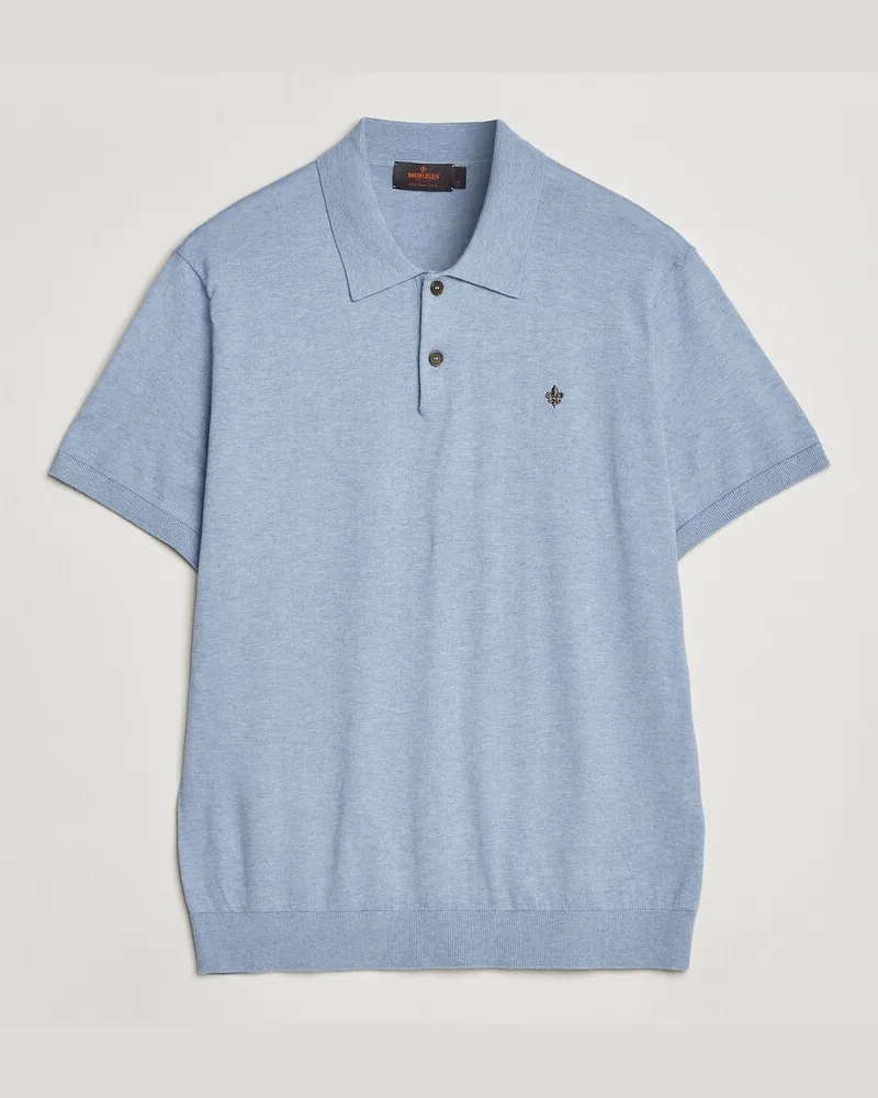 Morris Riley Short Sleeve Polo Light Blue Blau