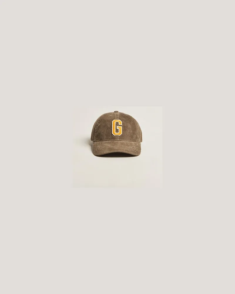 Gant G Badge Corduroy Cap Taupe Beige Beige