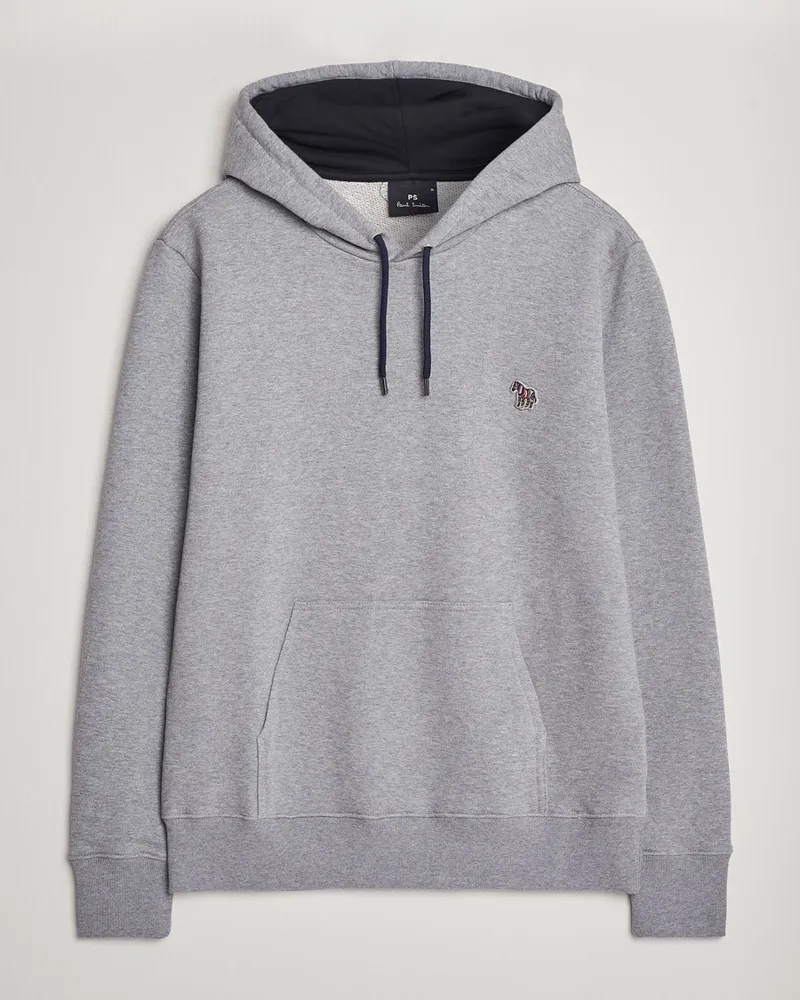 Paul Smith Zebra Organic Cotton Hoodie Grey Melange Grau