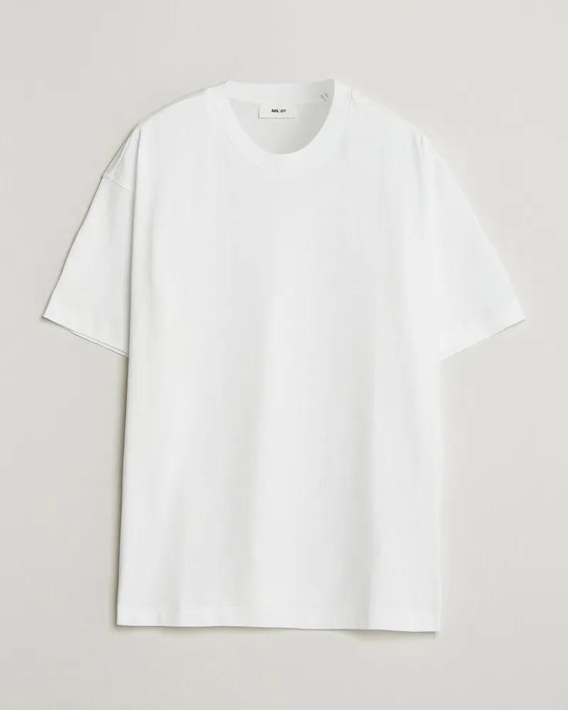 NN 07 Lionel Suvin Cotton Crew Neck T-Shirt White Weiß