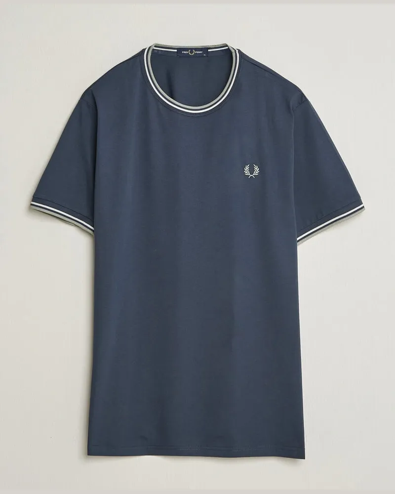 Fred Perry Twin Tipped T-Shirt Dark Airforce Grau