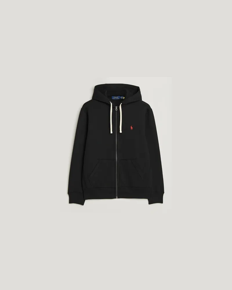 Ralph Lauren Athletic Fleece Full-Zip Hoodie Polo Black Schwarz