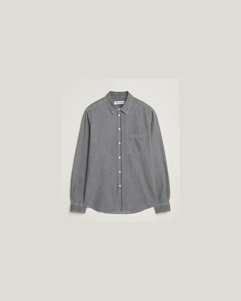 Samsøe & Samsøe Ryan Chambray Shirt Light Grey Grau