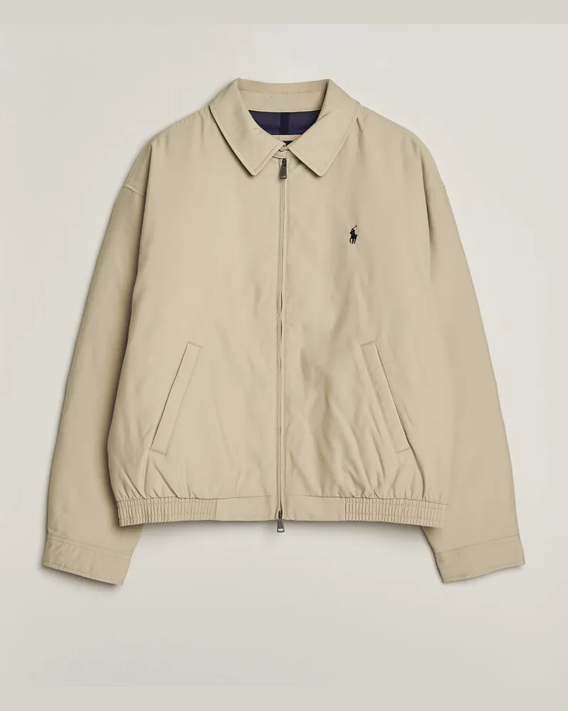 Ralph Lauren Woven Twill Windbreaker Khaki Uniform Beige