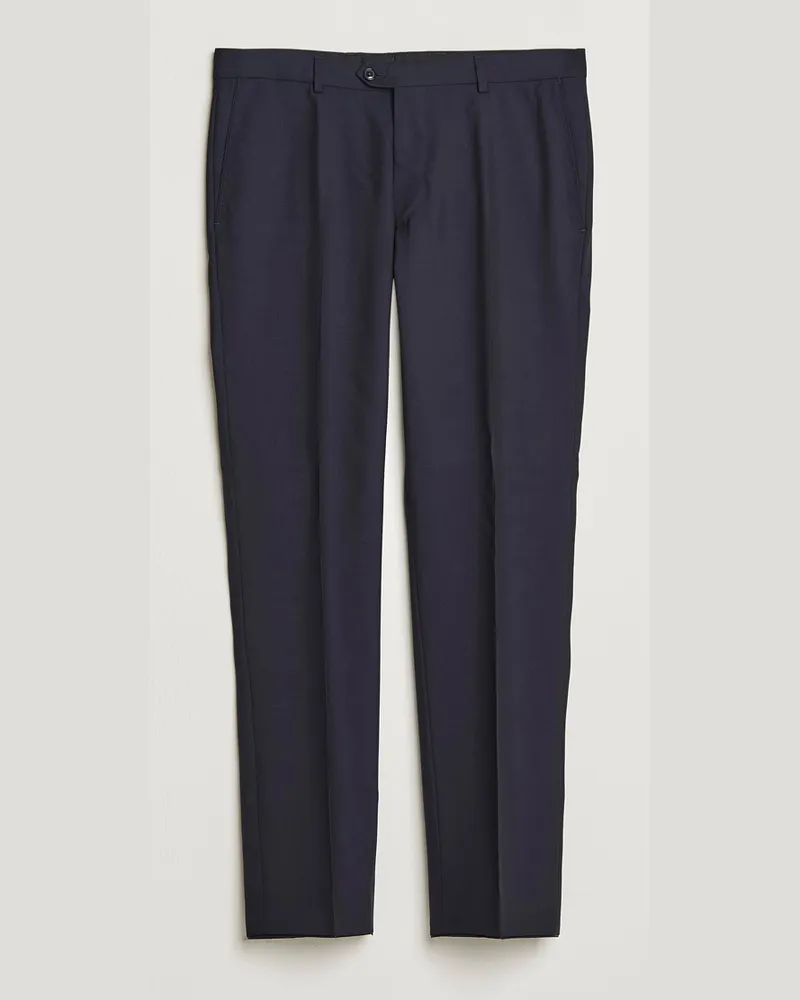 Oscar Jacobson Denz Wool Trousers Navy Blau