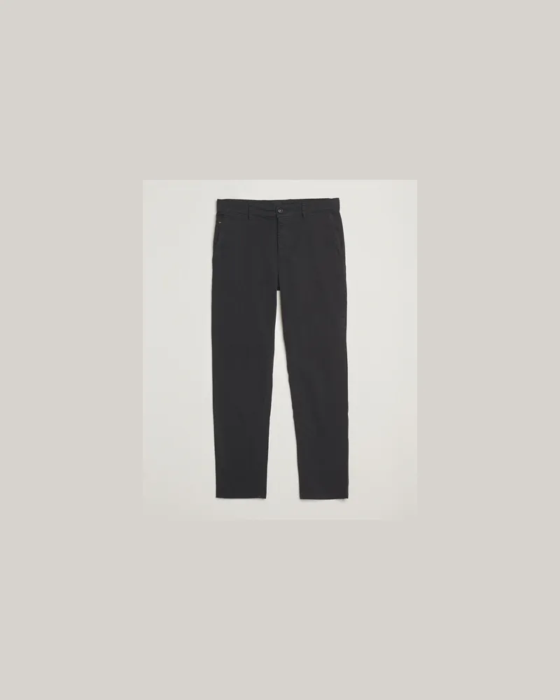 HUGO BOSS Tapered Fit Cotton Chinos Black Schwarz