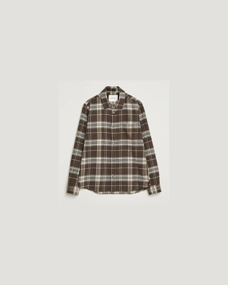 LES DEUX Lennon Check Overshirt Delicioso Braun