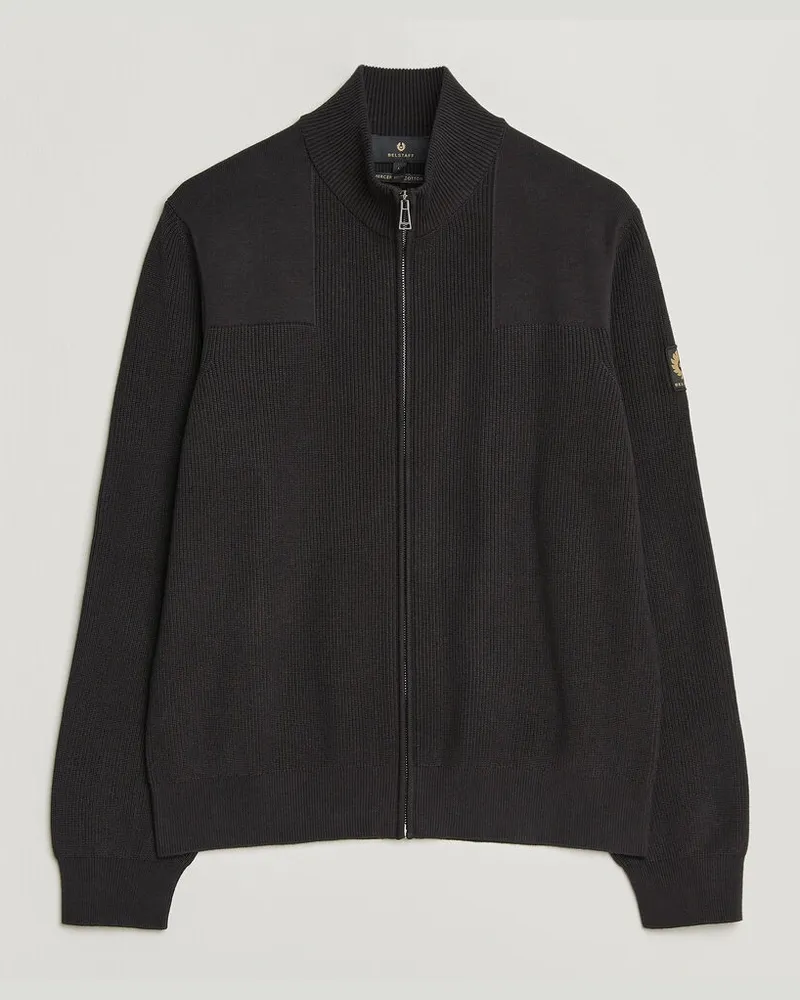 Belstaff Commander Knitted Full Zip Black Schwarz