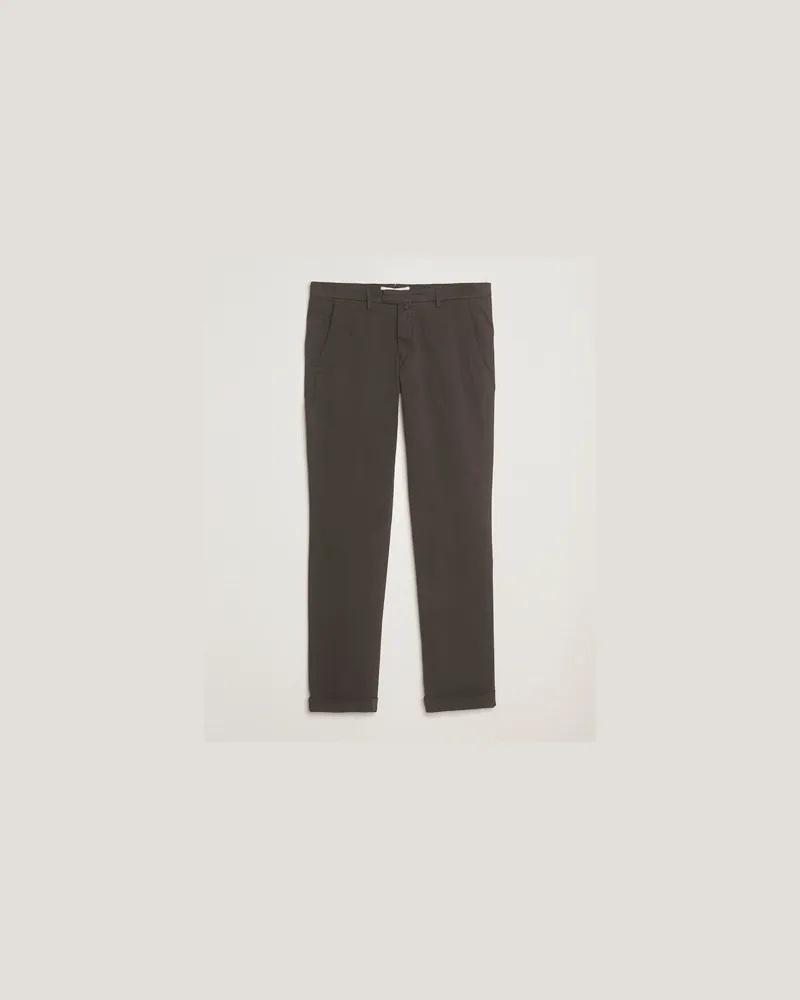 Briglia 1949 Slim Fit Cotton Stretch Chino Dark Brown Braun