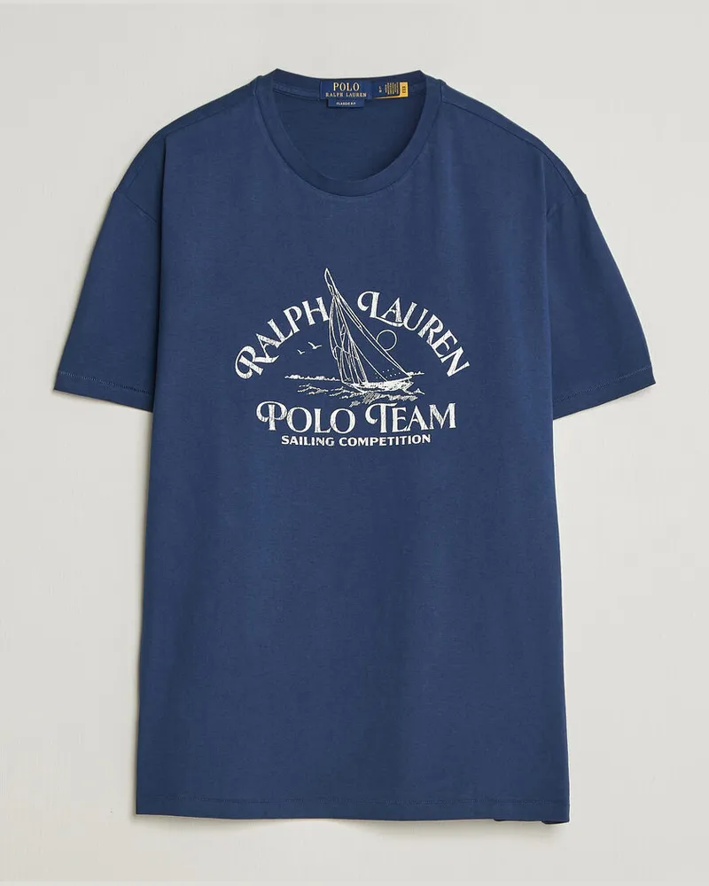Ralph Lauren Ralph's Beach Club Printed Tee Dark Cobalt Blau