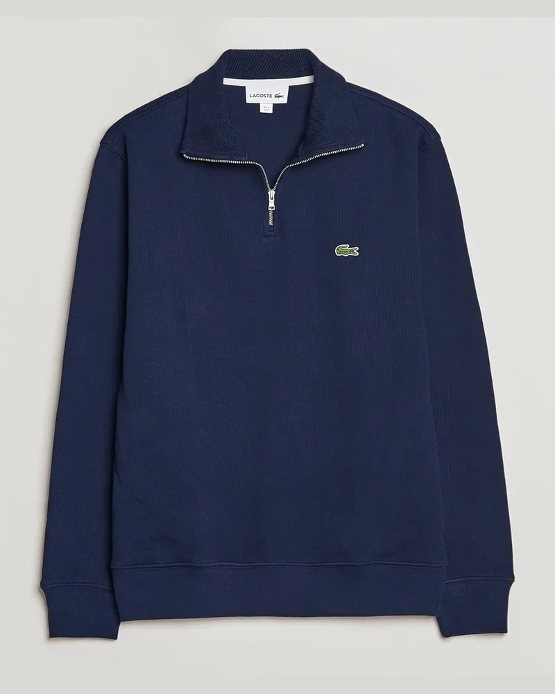 Lacoste Rib Interlock Half Zip Navy Blau