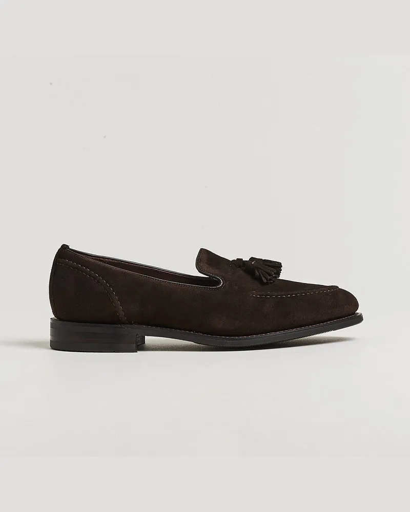 Loake 1880 Brunel Suede Tassel Loafer Dark Brown Braun