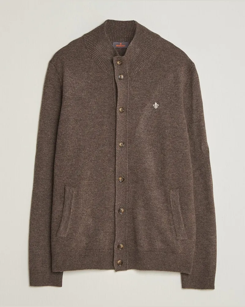 Morris Hertford Button Cardigan Brown Braun