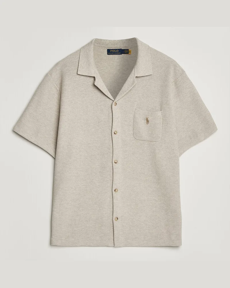 Ralph Lauren Textured Camp Collar Cardigan Light Walnut Brown Braun