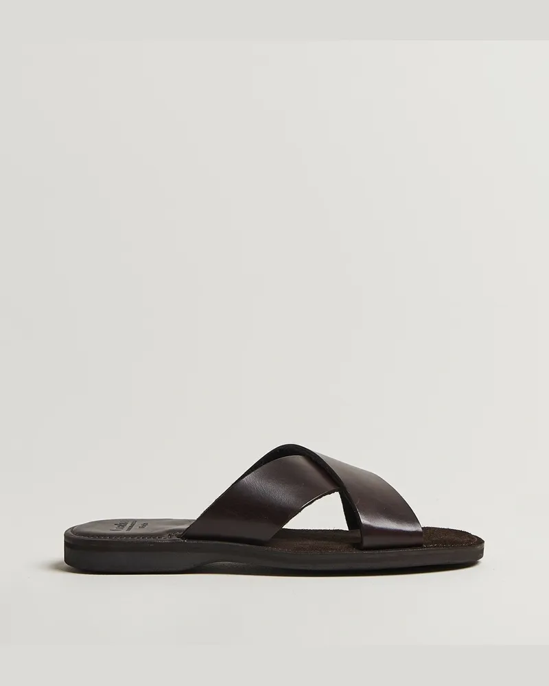 Loake 1880 Gozo Leather Sandal Dark Brown Braun