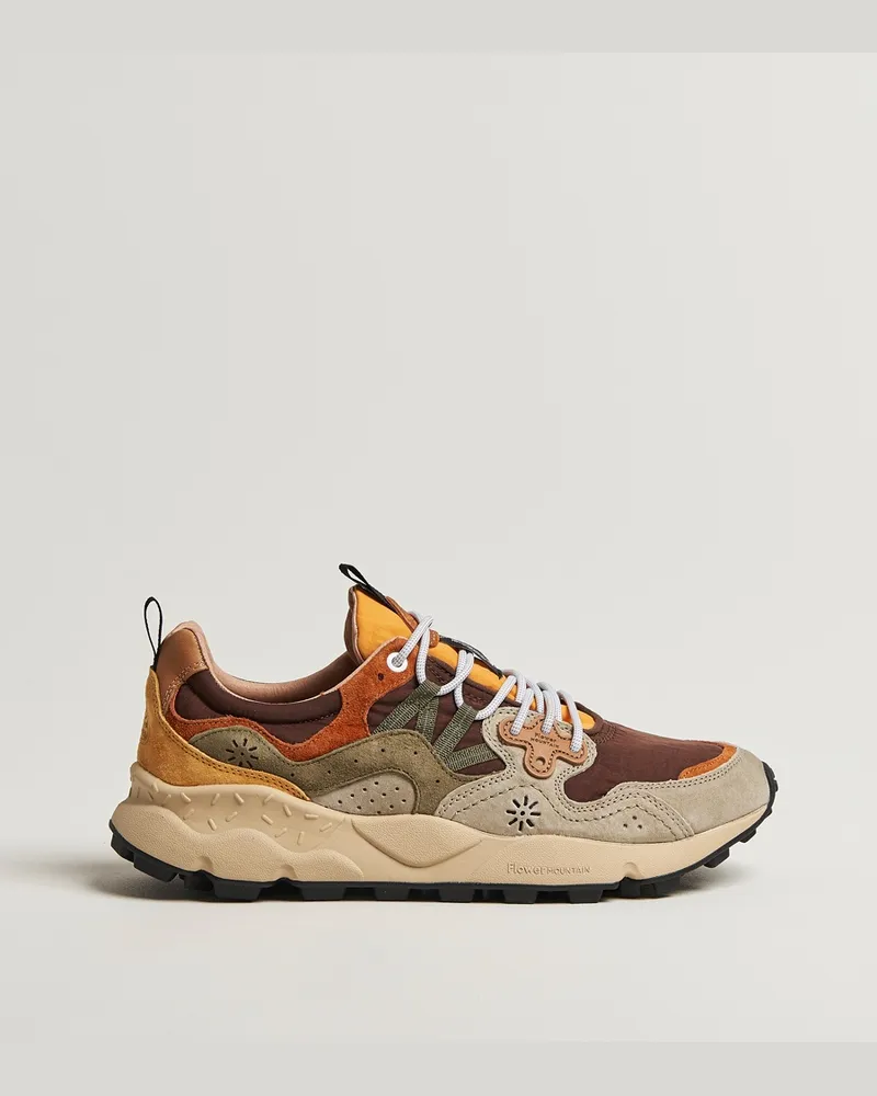 Flower MOUNTAIN Yamano 3 Suede/Nylon Sneaker Olive Grün