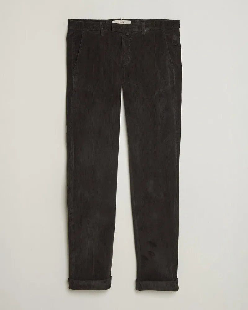 Briglia 1949 Slim Fit Corduroy Trousers Dark Brown Braun
