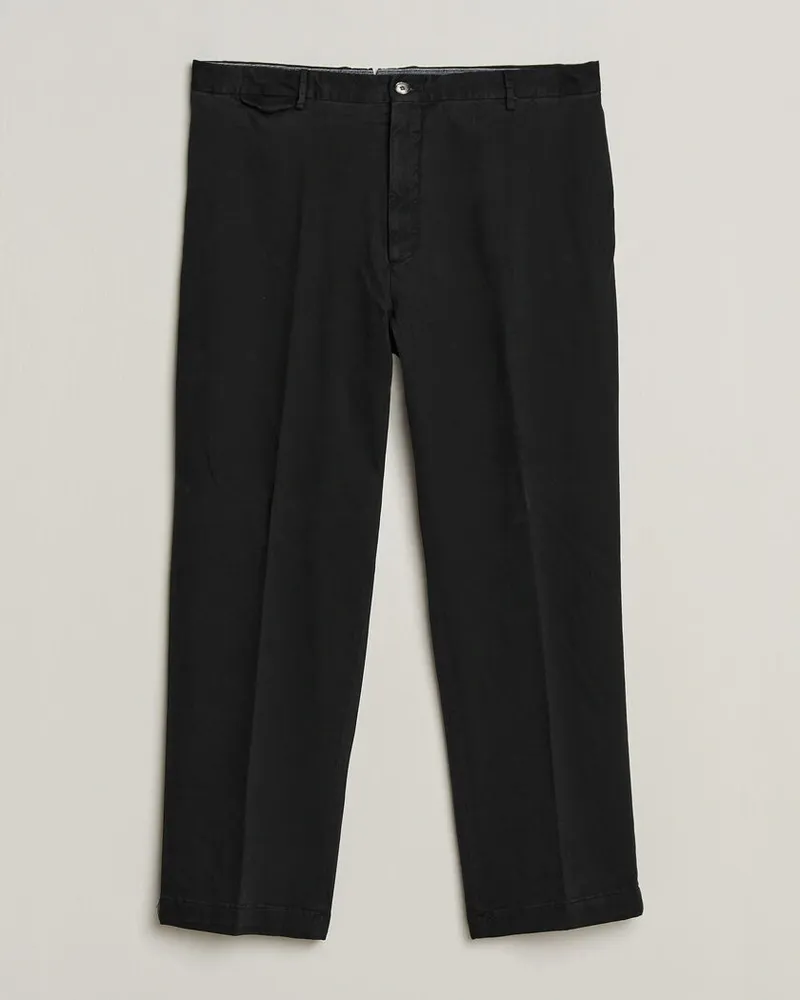 Biagio Santaniello Washed Cotton Trousers Black Schwarz