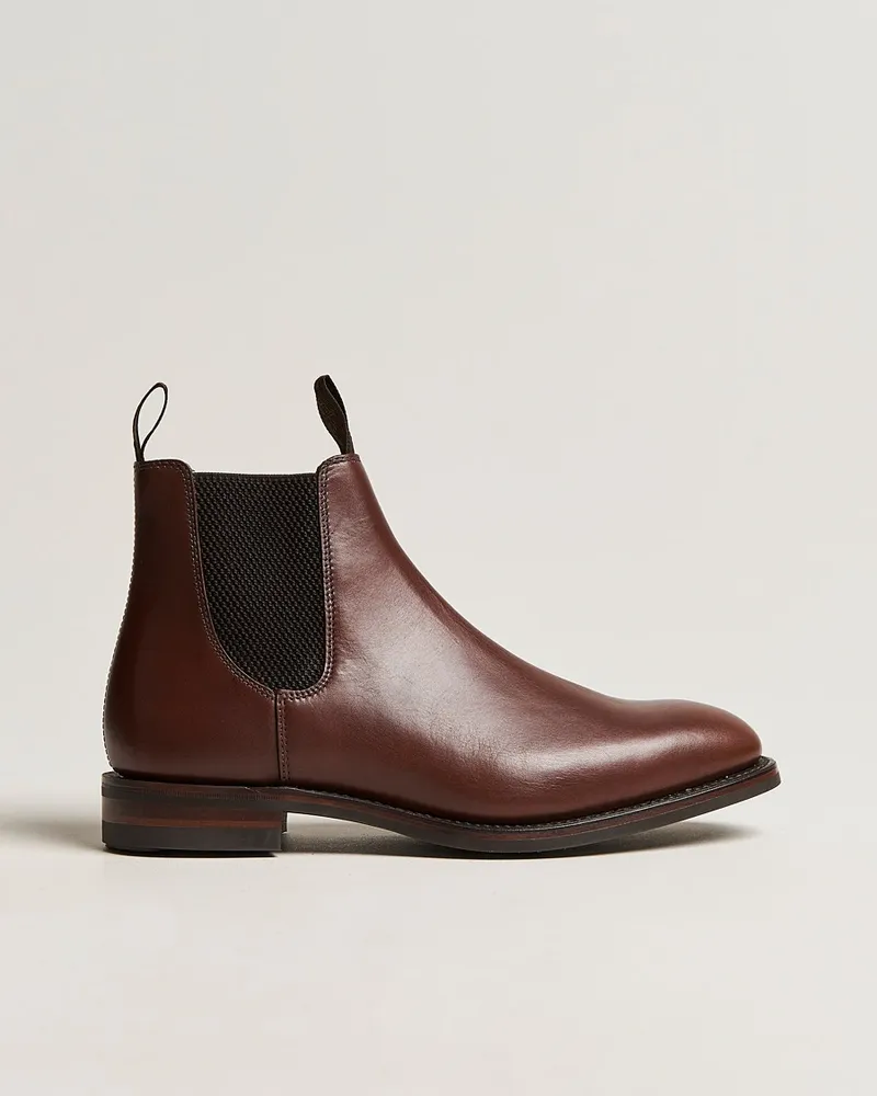 Loake 1880 Chatsworth Chelsea Boot Brown Waxy Leather Braun