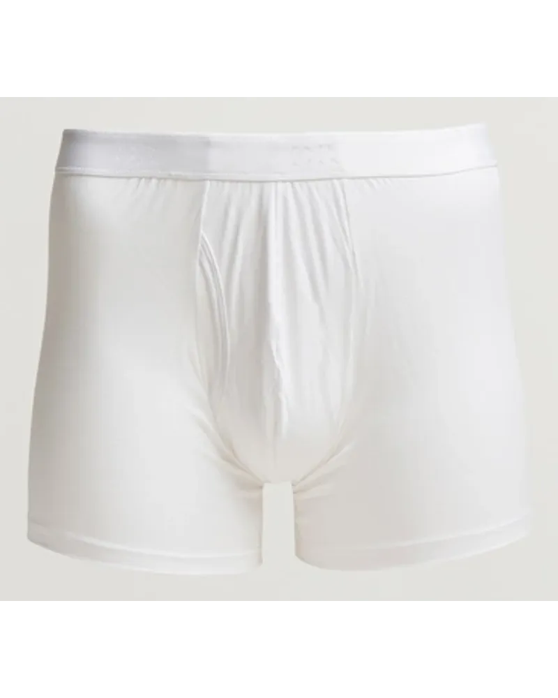 Derek Rose Pima Baumwoll Stretch Brief White Weiß