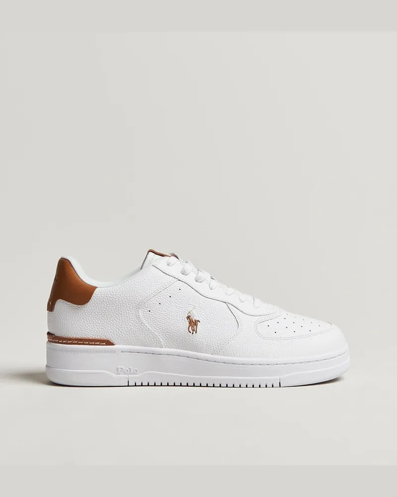 Ralph Lauren Masters Court Sneakers Tan Weiß