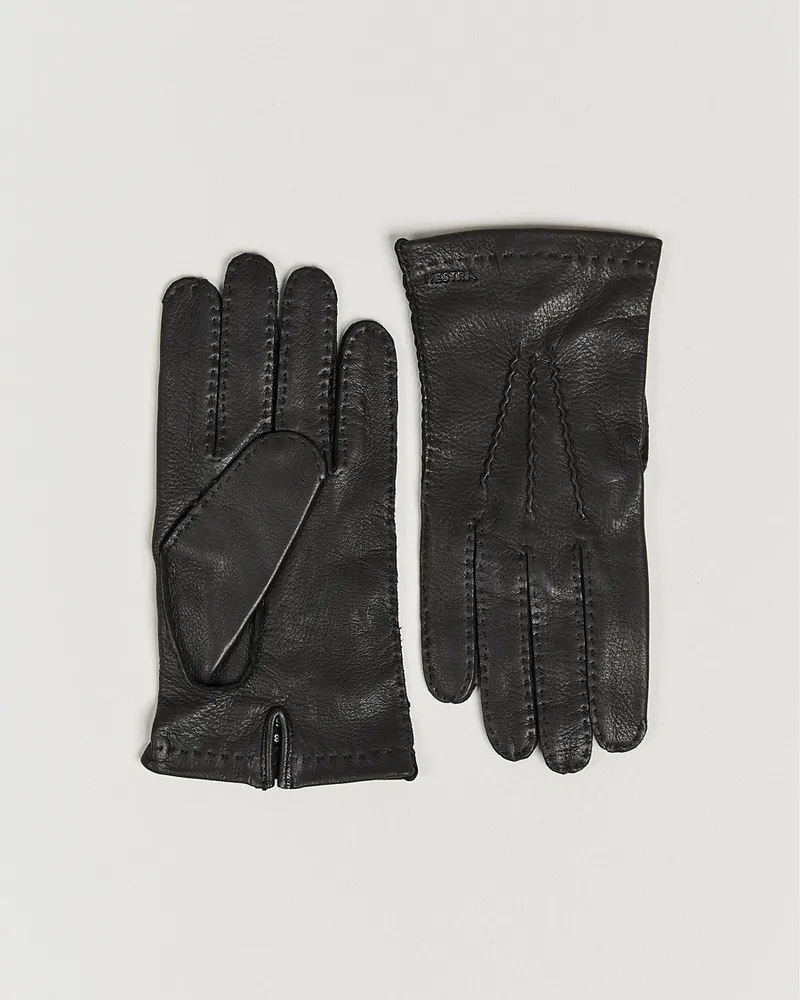 Hestra Henry Unlined Deerskin Glove Black Schwarz