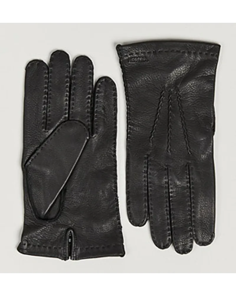 Hestra Henry Unlined Deerskin Glove Black Schwarz