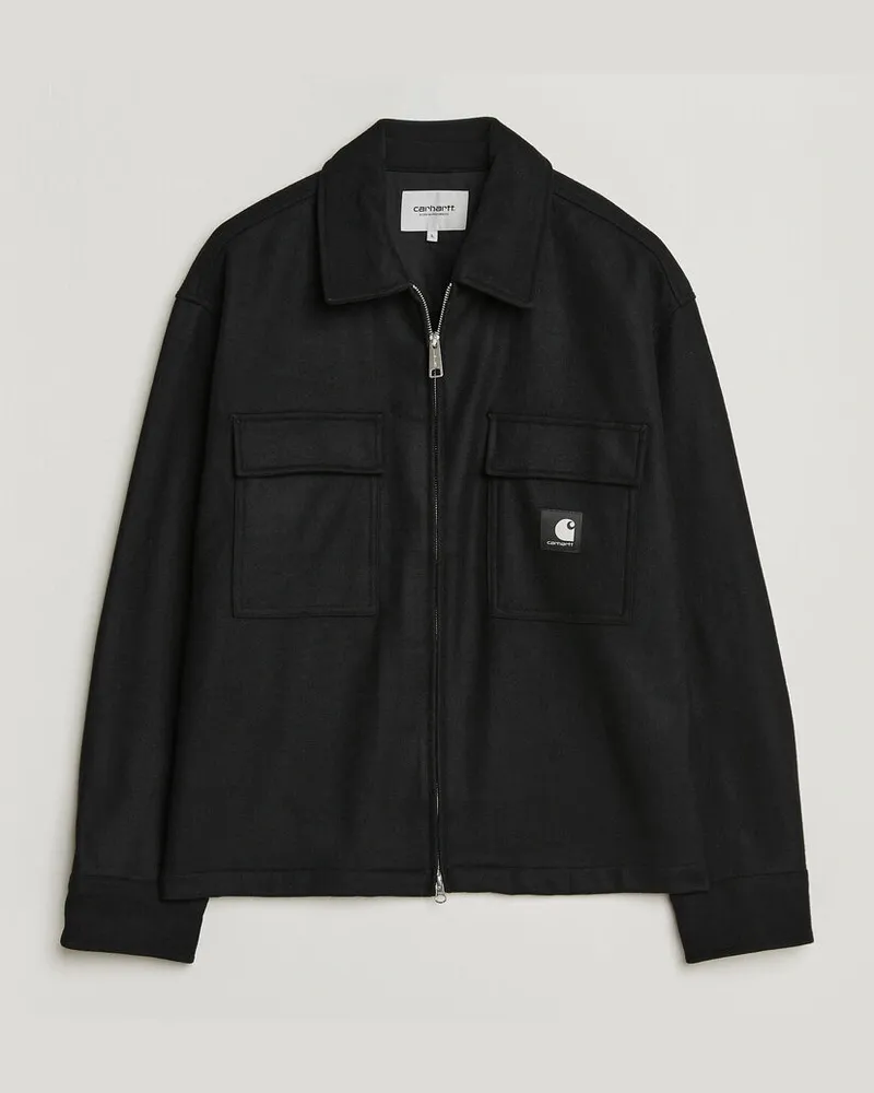 Carhartt WIP Atoka Wool Zip Shirt Jacket Black Schwarz